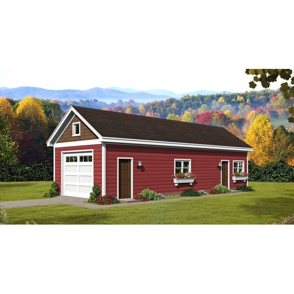 763-7201: Garage Traditional 0 Bed, 0 Bath Luxury Home Plan, 0 Sq Ft: Full Blueprints with License to Build by Home Plan Marketplace - Lesuto