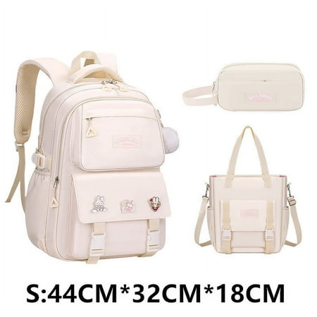 

3 Pcs/Set School Bag for Girls Children Backpack Schoolbag Teenage School Child With Lunch box Pencil Case Kids Book Bag 2024