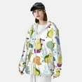 thumbnail image 5 of Goofa Orange Green Avocado Printed Women's UPF 50+ Sun Protection Hoodie Jacket Lightweight Long Sleeve Sun Shirt for Women with Pocket Hiking Outdoor-Medium, 5 of 9