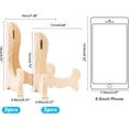 thumbnail image 2 of 4pcs 2 Sizes Wood Easel Display Stand, 5.5''/4.7'' Small Plate Stands Wooden Easel, 2 of 5