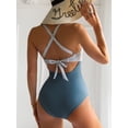 thumbnail image 3 of Traje de baño de una sola pieza para mujer, cintura alta, control de barriga, 3 of 4