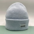 thumbnail image 3 of 2023 Solid Knitted Beanies Caps For Women Warm Female Letter Cloth Thick Knitted Hats Autumn Winter Outdoor Sport Warm Cap, 3 of 4