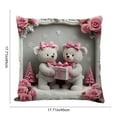 thumbnail image 5 of Christmas Decorative Pillow Covers 18x18" Red Christmas Pillow Cover Holiday Snowman Decoration Comfortable & Breathable Pillow Covers, 5 of 7