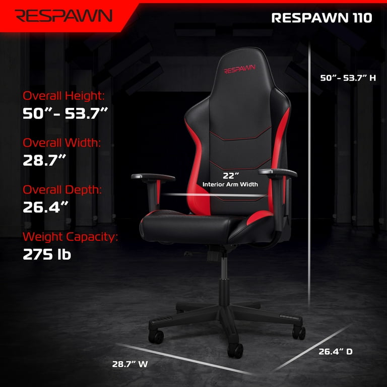 Respawn Racing Style High Back PC Computer Desk Office Chair Red