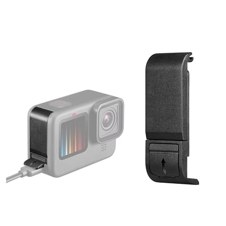 Camera Mounts Pass Through Charging Side Battery Cover Compatible with GoPro Hero 9 10 11 12 13 Black, Replacement Dustproof Side Door Accessory