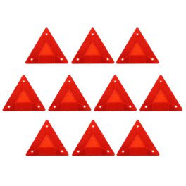Pack Of 10 Cat Eye Reflectors, Yellow, White And Red Reflector Stickers For Self-Adhesive, Triangle Rectangular Reflectors, Reflectors Pendant For Car, Truck, Caravan