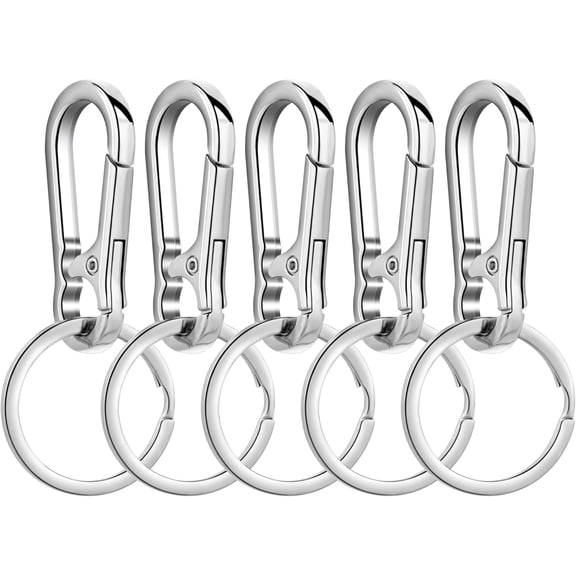 5Pcs Metal Keychains Keyring Key Chain Ring Clip Holder Organizer for Home Car Keys Key Finder Women Men