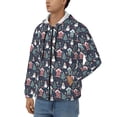thumbnail image 3 of Kdxio Christmas Village Print Men Hoodies Casual Hoodies for Men with Zip Pockets Full Zip Long Sleeve Sweatshirt Sports Hooded Jacket-3X-Large, 3 of 5