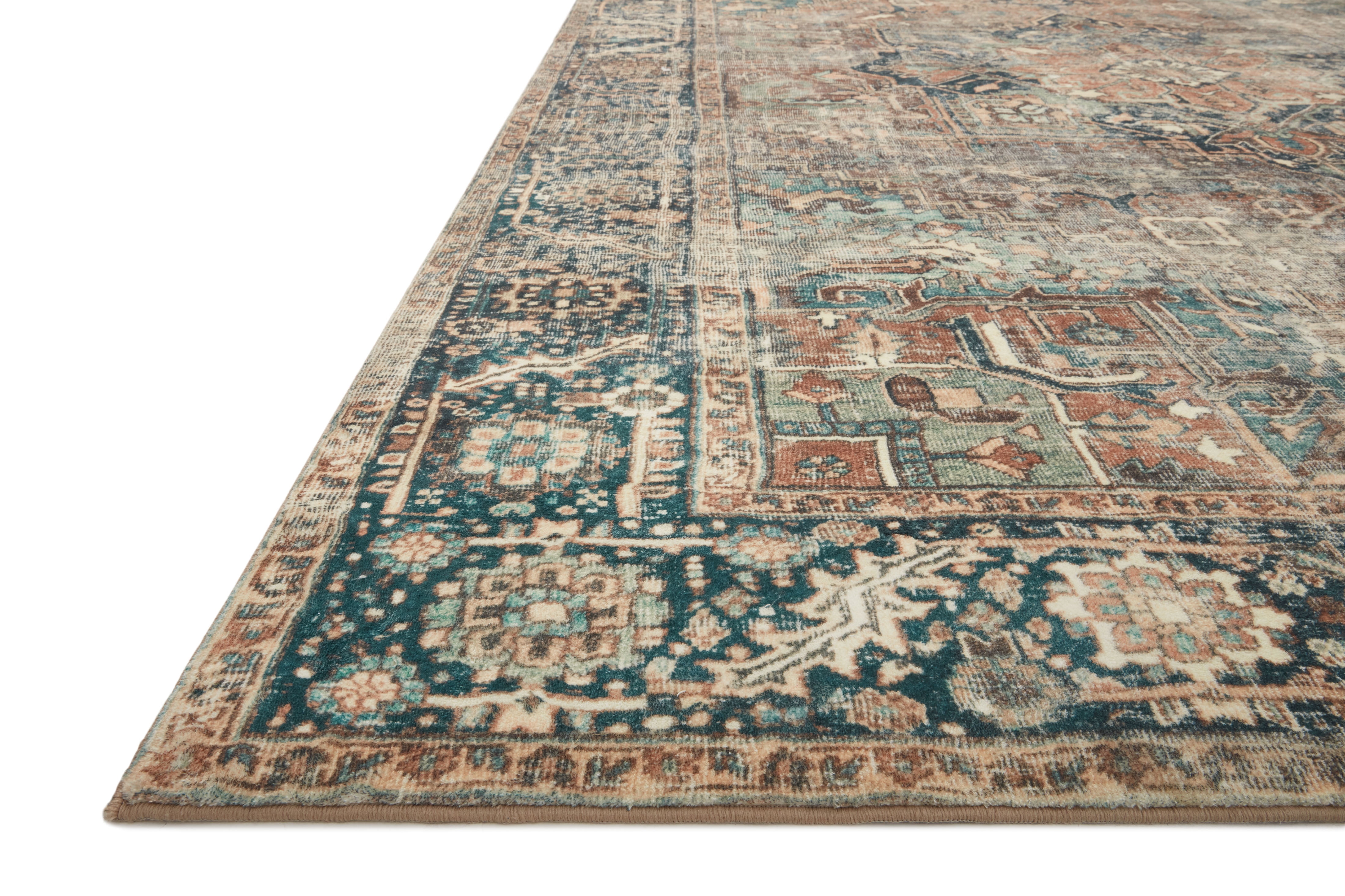 Loloi MARGOT MAT-02 TERRACOTTA / LAGOON 3'-6" x 5'-6"