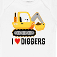 thumbnail image 4 of Inktastic Construction Truck I Love Diggers Boys or Girls Baby Bodysuit, 4 of 5