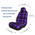 thumbnail image 2 of Goofa Purple Buffalo Plaid Printed Car Seat Covers, Automotive Seat Covers for Cars Trucks and SUVs, Quick Setup Universal Fit Elastic Seat Covers-2 PCS, 2 of 6