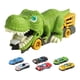 thumbnail image 3 of Camión devorador de dinosaurios para niños, camión de almacenamiento, dinosaurio novedoso 6 coches pequeños, 3 of 9
