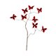 thumbnail image 2 of Arreglo floral con ramas de mariposas artificiales, decoración con tallos de ramas simuladas Rojo, 2 of 9
