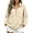 Beige, variant on gbyLJF Women's Half Zip Pullover Hoodies Drop Shoulder Contrast Zipper Y2K Casual Stylish Sweatshirt