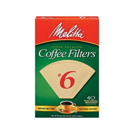 1 Pc Melitta 6 Cups Brown Cone Coffee Filter 40 Pk Walmart