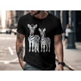 thumbnail image 3 of Stripped Pattern Zebra Horse Animal Print Gift Adult Women T-Shirt Cool Zebra Print Design Birthday Holiday Presents Tshirt, 3 of 10