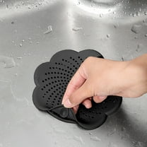 Floor Gutter Cover Filter Mat, Silica Material, Soft Flexible, Strong Suction, Fine Mesh Catches Hair Debris, Prevents Blockage, Easy to Clean, Suitable for Kitchen Bathroom Laundry Room