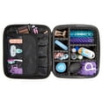 thumbnail image 5 of Walmart Train Case Cosmetics Organizer with Adjustable Dividers for Travel with Makeup & Toiletries, Black, Size 10.00" x 4.75" x 8.75", 5 of 8