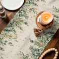 thumbnail image 2 of Spring Eucalyptus Cotton Linen Table Runner for Dining Kitchen, Summer Botanical Leaves Beige Watercolor Wedding Outdoor Party Tablerunners, Dresser Scarf Coffee Tablecloth Runners 13x70 Inches, 2 of 9