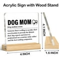 thumbnail image 3 of Best Dog Mom Gifts for Women, Gifts for Dog Lover Mom Acrylic Desk Plaque Sign Home Table Desk Decor, 3 of 6