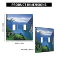 thumbnail image 3 of PAYOHTO Toggle Light Switch Wall Plate Beautiful Lake View Double Switch Cover Standard Size 2-Gang 4.50" x 4.5" Unbreakable Polycarbonate Thermoplastic, 3 of 6