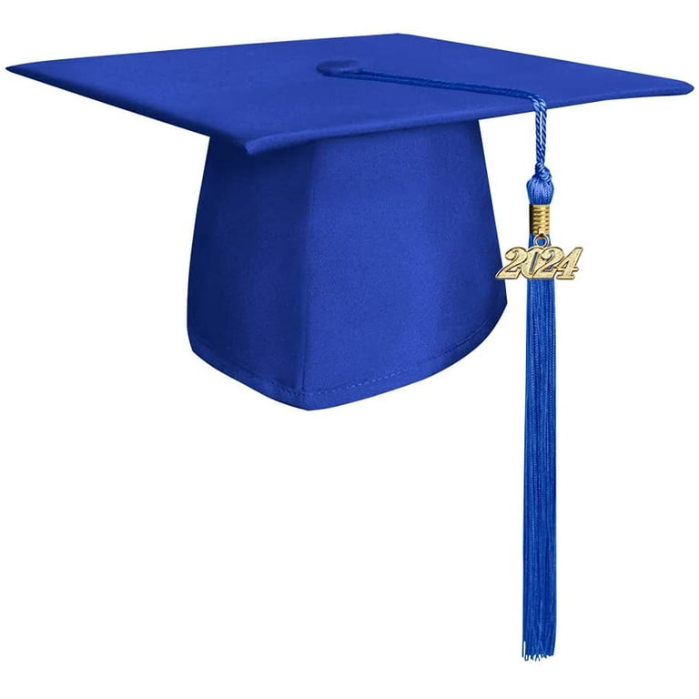 Unisex Matte Graduation Cap with Graduation Tassel Charm 2024/2023