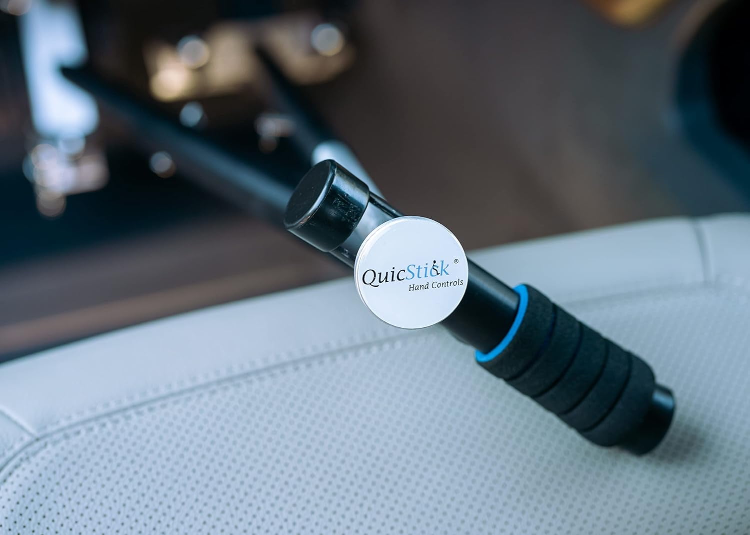 QuicStick Portable Car Hand Controls for Disabled Drivers, Handicap Driver Hand Control, Hand Controlled Car, Portable Hand Controls for Vehicles For Temporary or Permanent Disability