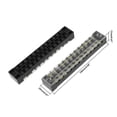 thumbnail image 3 of 2Pcs 12 Positions Dual Rows 600V 15A Cable Barrier Block Terminal Strip TB-1512L, 3 of 4
