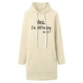 thumbnail image 4 of SwiftWear Women's "Yes I'm Still Freezing " Print Hoodie - Long Sweatshirt with Drawstring Hood & Pocket, Cozy Casual Wear Pullover Tops Khaki, 4 of 4