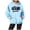 Light Blue, variant on NinXxx Women's Autumn Winter Letter Print Sports Long Sleeve Hoodie Light Blue M