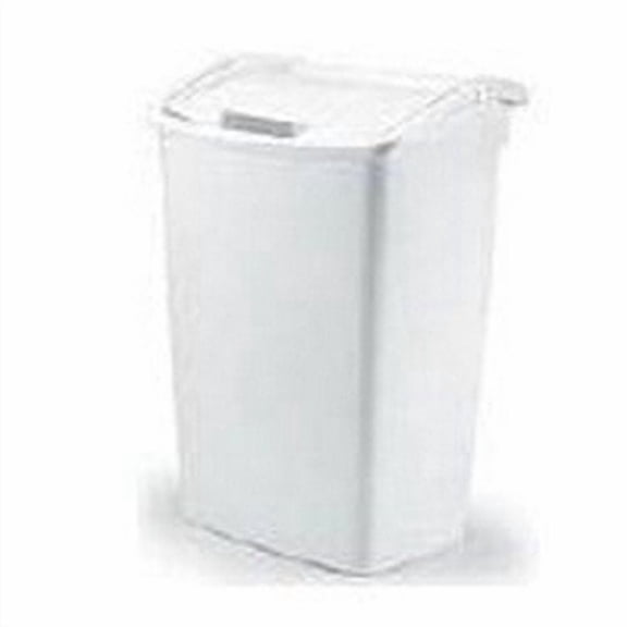 Rubbermaid 11.25 gal Dual Action Plastic Kitchen Lid, White