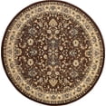 thumbnail image 1 of Unique Loom Kashan Traditional Floral Area Rug, 8 Feet, Brown/Ivory, 1 of 1