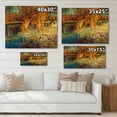 thumbnail image 4 of Designart 'Orange Autumn Forest Reflects On River' Lake House Print on Natural Pine Wood, 4 of 5