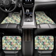 thumbnail image 6 of Cauagu Tropical Flowers Pattern Car Floor Mat Set of 4,Car Carpet Mats Car Mats with Anti-Slip Backing & Driver Heel Pad Universal Fit for Cars/Trucks/SUV/Vans, 6 of 6