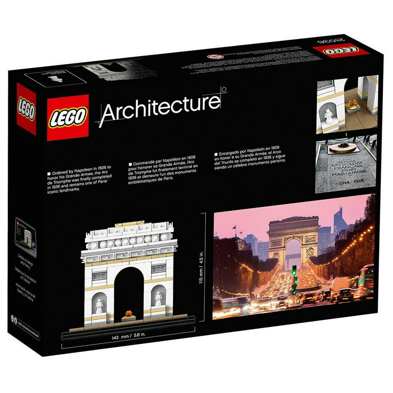 Penelope jeg er tørstig Humoristisk LEGO Architecture Arc De Triomphe 21036 Building Kit (386 Piece) -  Walmart.com