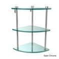 thumbnail image 4 of Three Tier Corner Glass Shelf - Satin Nickel, 4 of 5