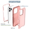 thumbnail image 6 of JTCASES for iPhone 15 Pro Case with Wireless Charging, Hybird Shockproof Bumper Anti-fall Rugged Non-slipping Protective Shell for iPhone 15 Pro (6.1" 2023), Rosegold, 6 of 8