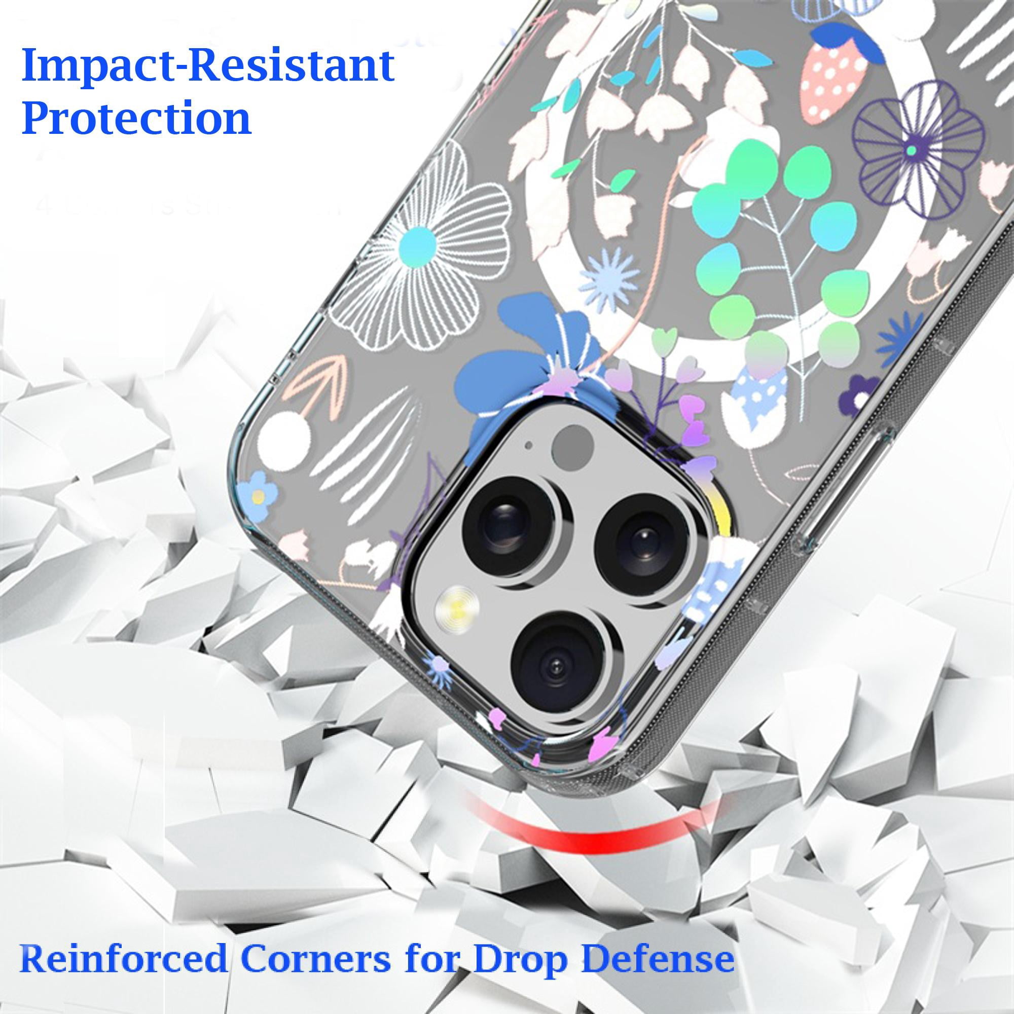 Magnetic Charging-Compatible Case for iPhone 16 Pro Max– Blossom Meadow | Elegant Floral Design with Drop Protection
