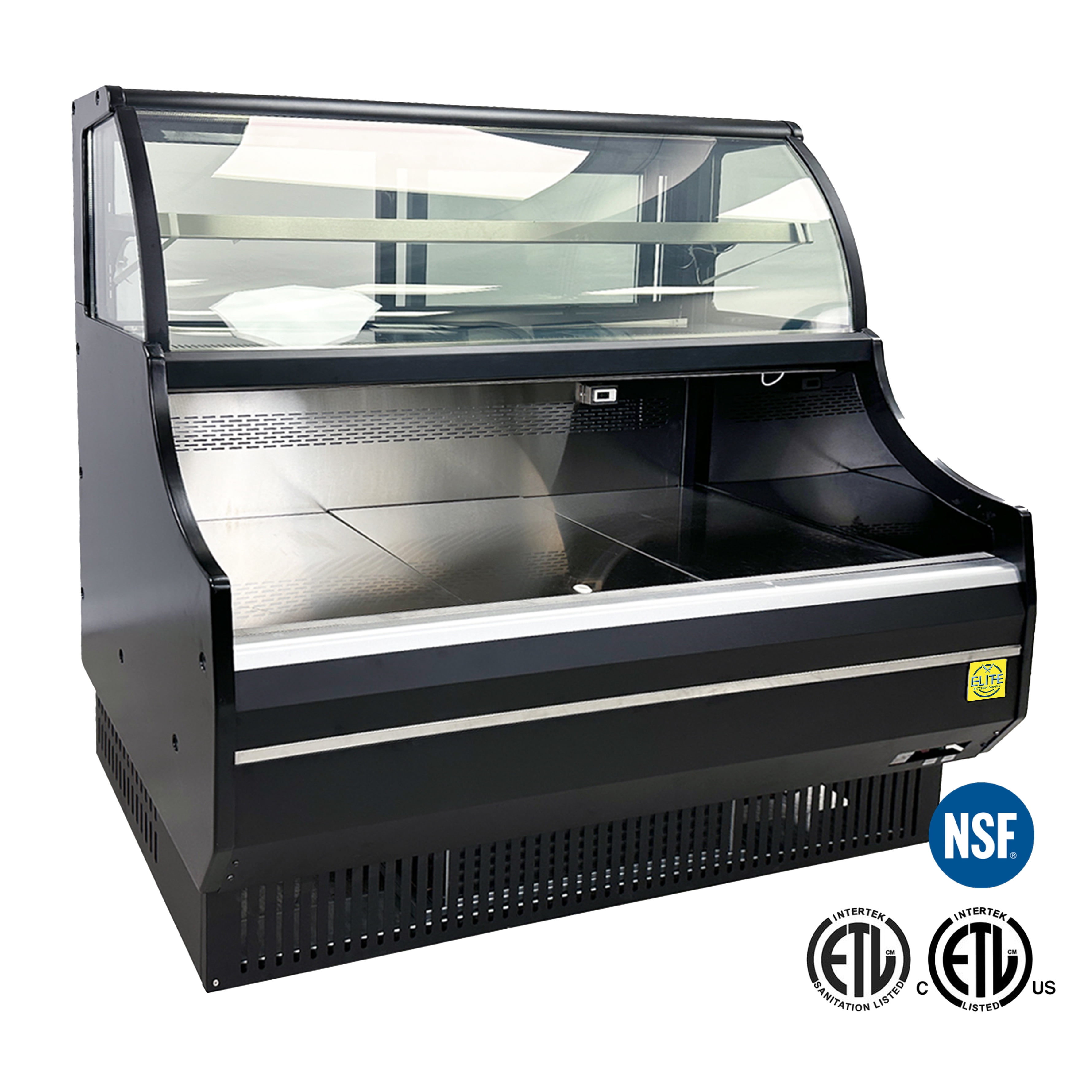 62 in. Commercial Open Air Merchandiser Refrigerator Cooler Combo, Sandwich Refrigerated Merchandiser NSF ETL