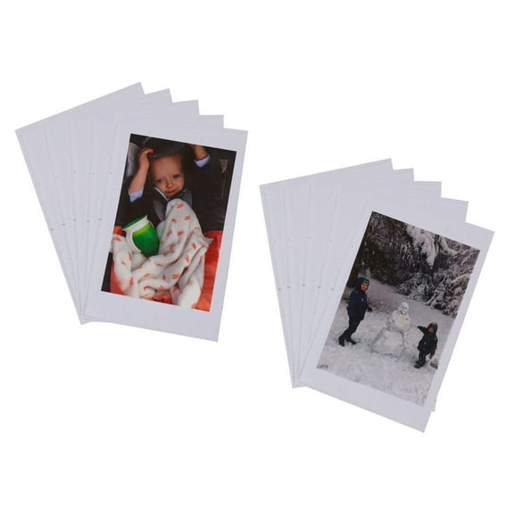 Treasure Co Trio Magnetic Photo Frame (10 Pack, 4 in x 6 in) Picture Sleeves Clear