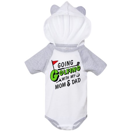 

Inktastic Going Golfing with my Mom and Dad- kids golf Gift Baby Boy or Baby Girl Bodysuit