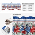 thumbnail image 5 of Independence Day Tie Up Valance Curtains for Windows, Kitchen Curtains Window Shades, Star Stripe Flag Eucalyptus Red Blue Light Filtering Roman Curtain Valances for Bedroom/Bathroom/Cafe 54"x18", 5 of 9