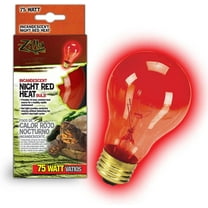 Zilla Incandescent Night Red Heat Bulb for Reptiles - 75w