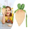 thumbnail image 2 of 10Pcs Easter Carrot Gift Bag - Reusable Plush Carrot Treat Bags with Drawstring, Perfect for Easter Egg Hunt, Candy Storage, Party Favors & Spring Decoration, Easter Party Supplies, 2 of 5