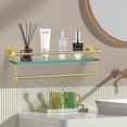 thumbnail image 4 of Estante de vidrio para baño con organizador de toallas SFGSOWOR, 4 of 6