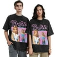 thumbnail image 7 of Men's Britneys Music Spears T-Shirt Washed Vintage Loose Short Sleeve Tee Top 145, 7 of 7