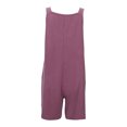 thumbnail image 4 of Women's Solid Color Casual Everyday Sleeveless Romper Pure Color, Sleeveless, Jumpsuit Style with Adjustable Strap, 4 of 5