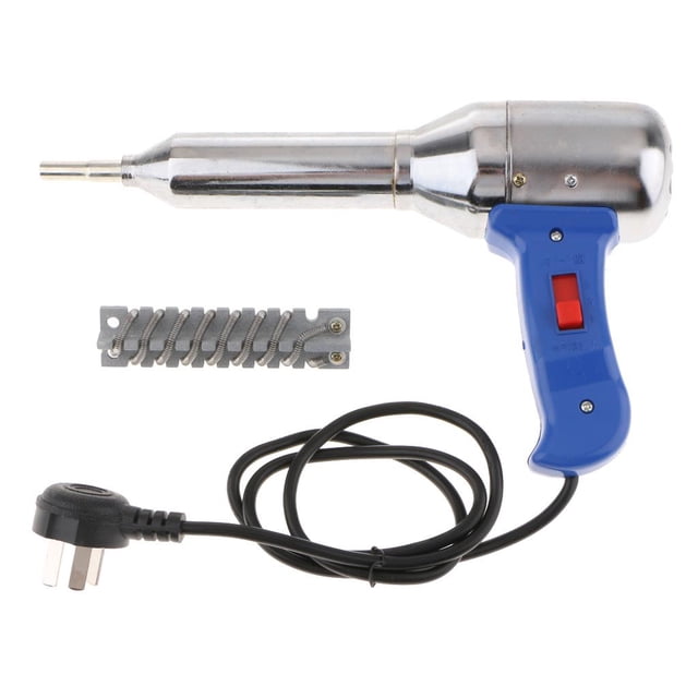 Instrumento de limpieza de soldadora de plástico con soplete de soldadura de aire caliente automático ajustable 700W-azul Cola Soldador de aire caliente