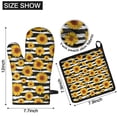 thumbnail image 6 of Sunflowers Kitchen Oven Mitt and Pot Holder Sets 4 Pcs for Baking, Cooking and Grilling, Heat Resistant Up To 392 °F, 6 of 7