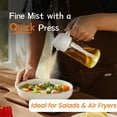 thumbnail image 2 of 16oz/470ml Glass Olive Oil Sprayer for Cooking - 2 in 1 Olive Oil Dispenser for Kitchen Gadgets, Air Fryer, Salad, and BBQ - Black & Navy, 2 of 6